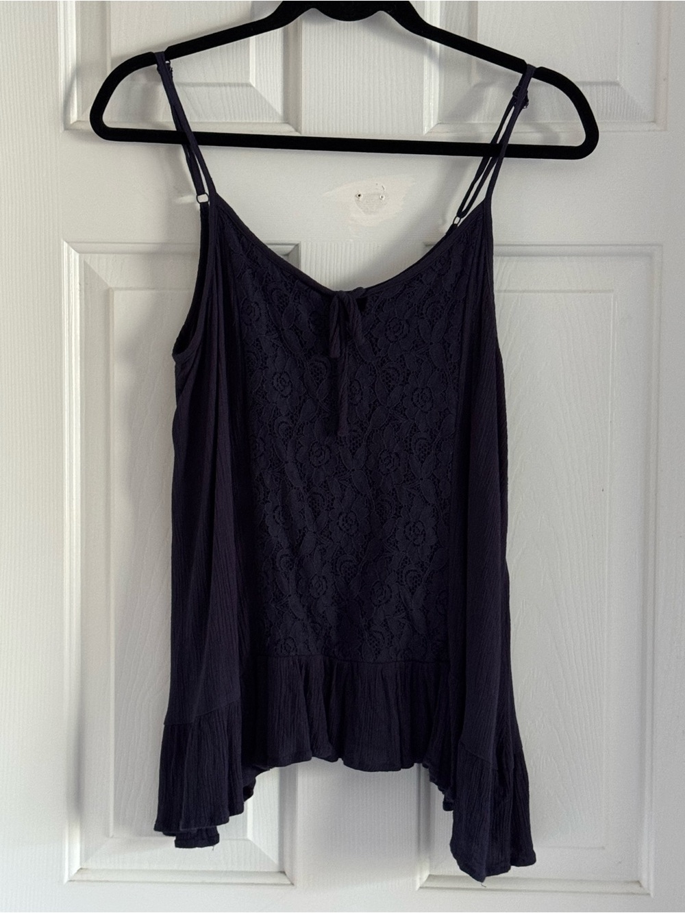 torrid Navy Blue Lace-Front Spaghetti Strap Camisole